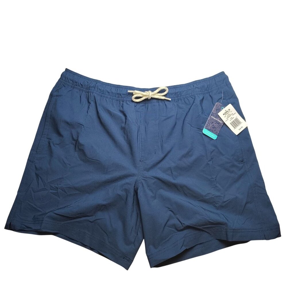 Trinity Coast XL Mens Blue Swim Trunks With Mesh Lining and Side Pockets